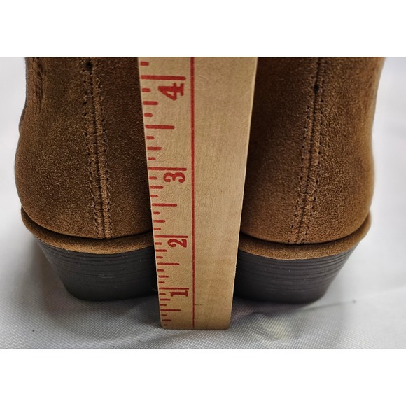 FLY LONDON Phil Wedge Ankle Boots Oil Suede Camel Brown Slip On Women EU 35/US 5 - Picture 6 of 14